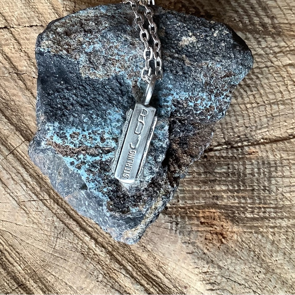 Sterling bar necklace - Picture 4 of 7